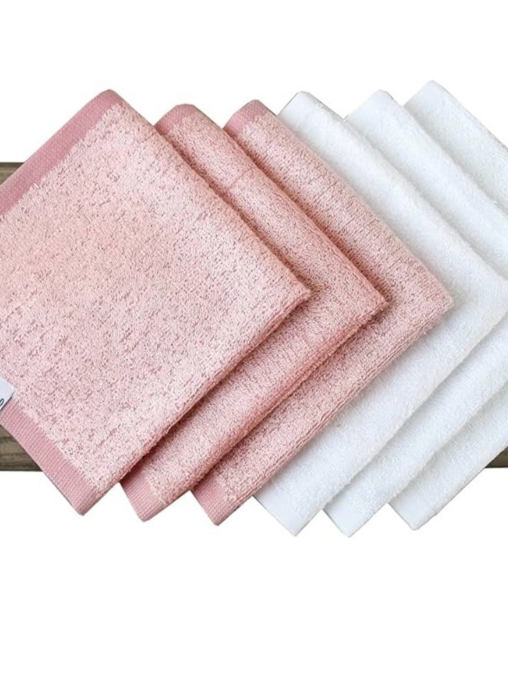 Copper Pearl Kids Washcloth Set - Pink & White - Picture 9 of 10